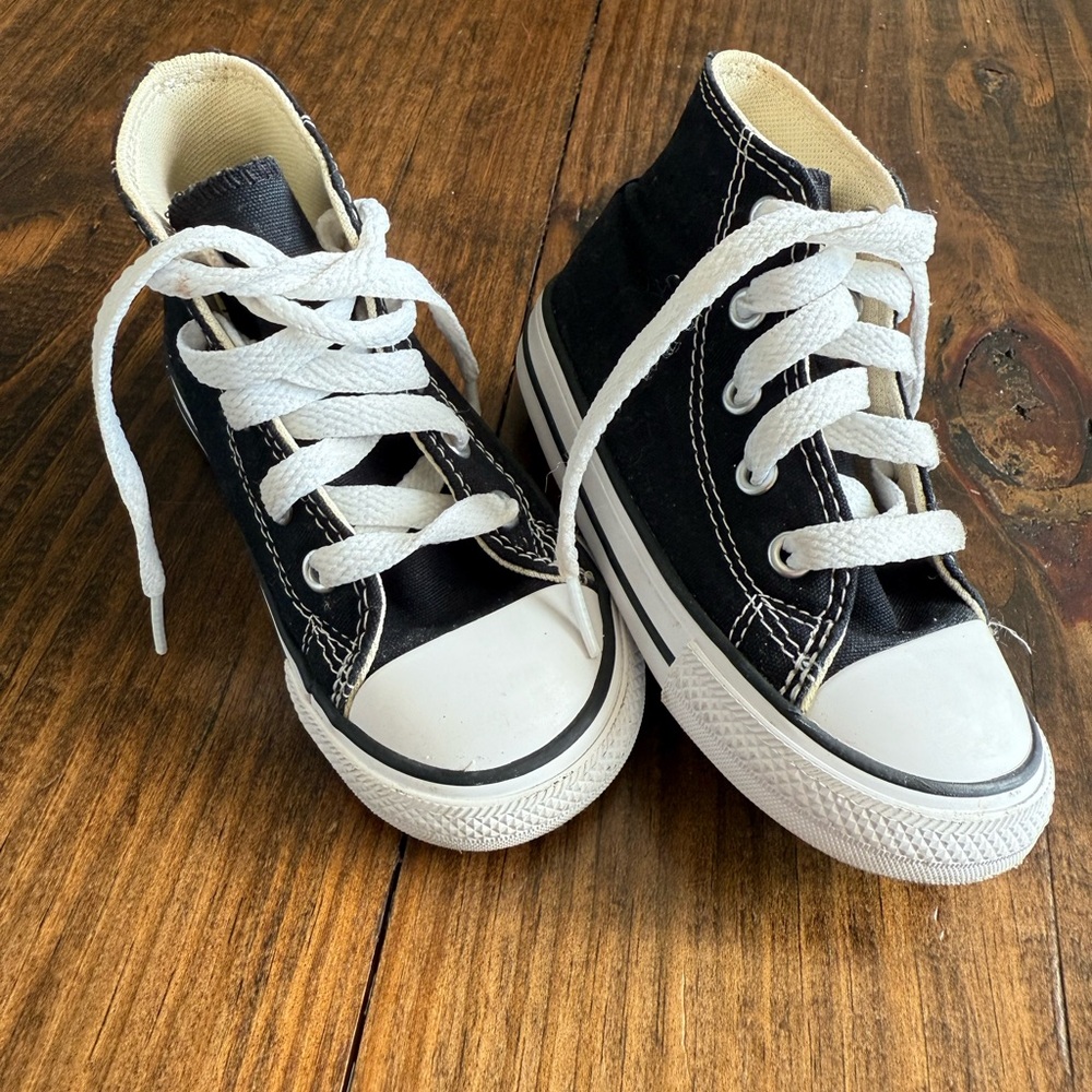 Converse Kids Black and White Sneakers